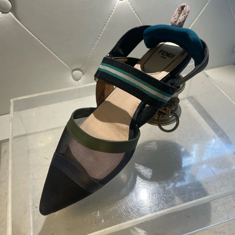 FENDI /shoes / FENDI / colibrí authentic sz 36.5 made in. Italy - Picture 5 of 16